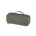Green hairdryer case on a white background