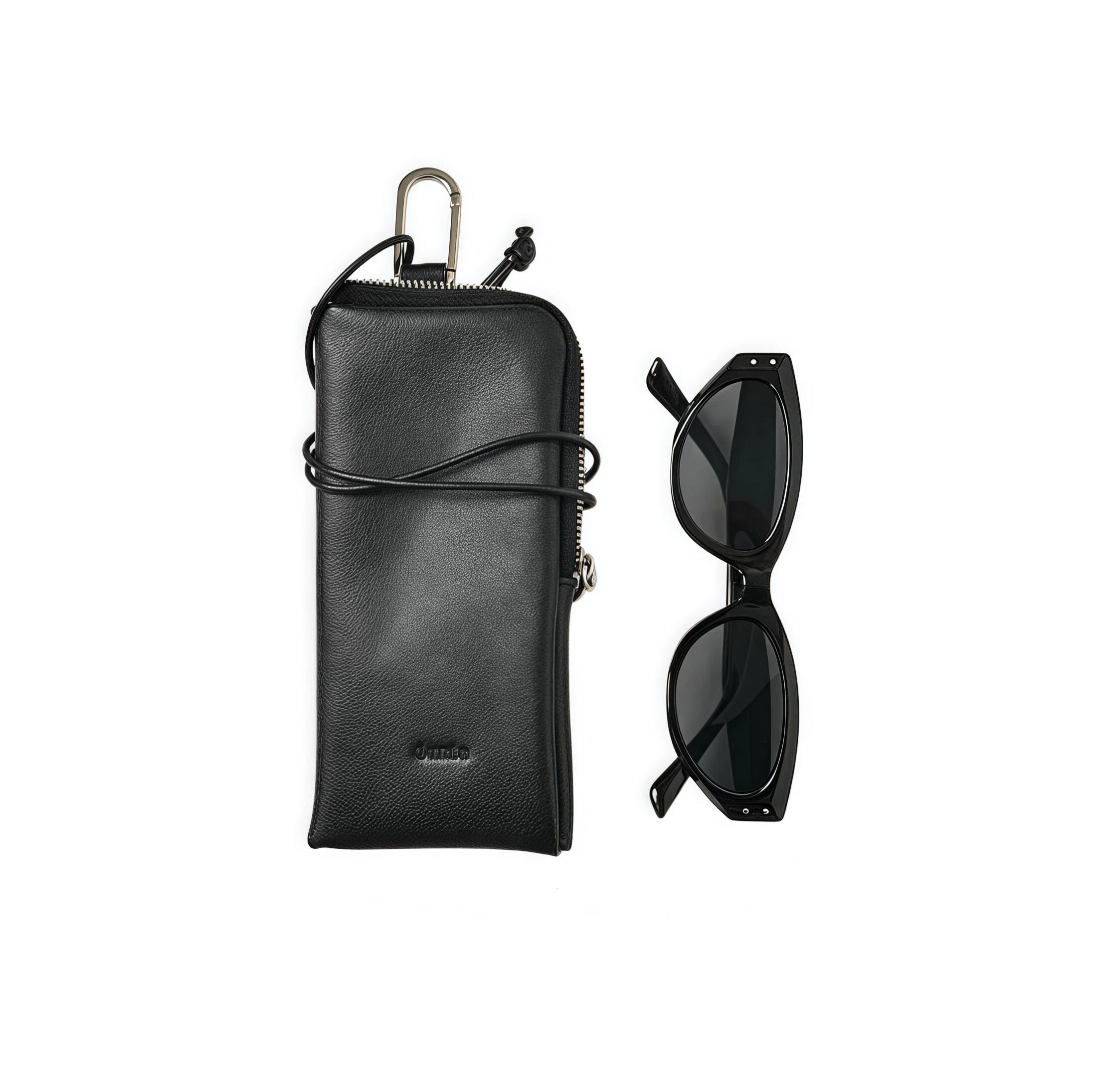 Soft Leather Zip Glasses Pouch