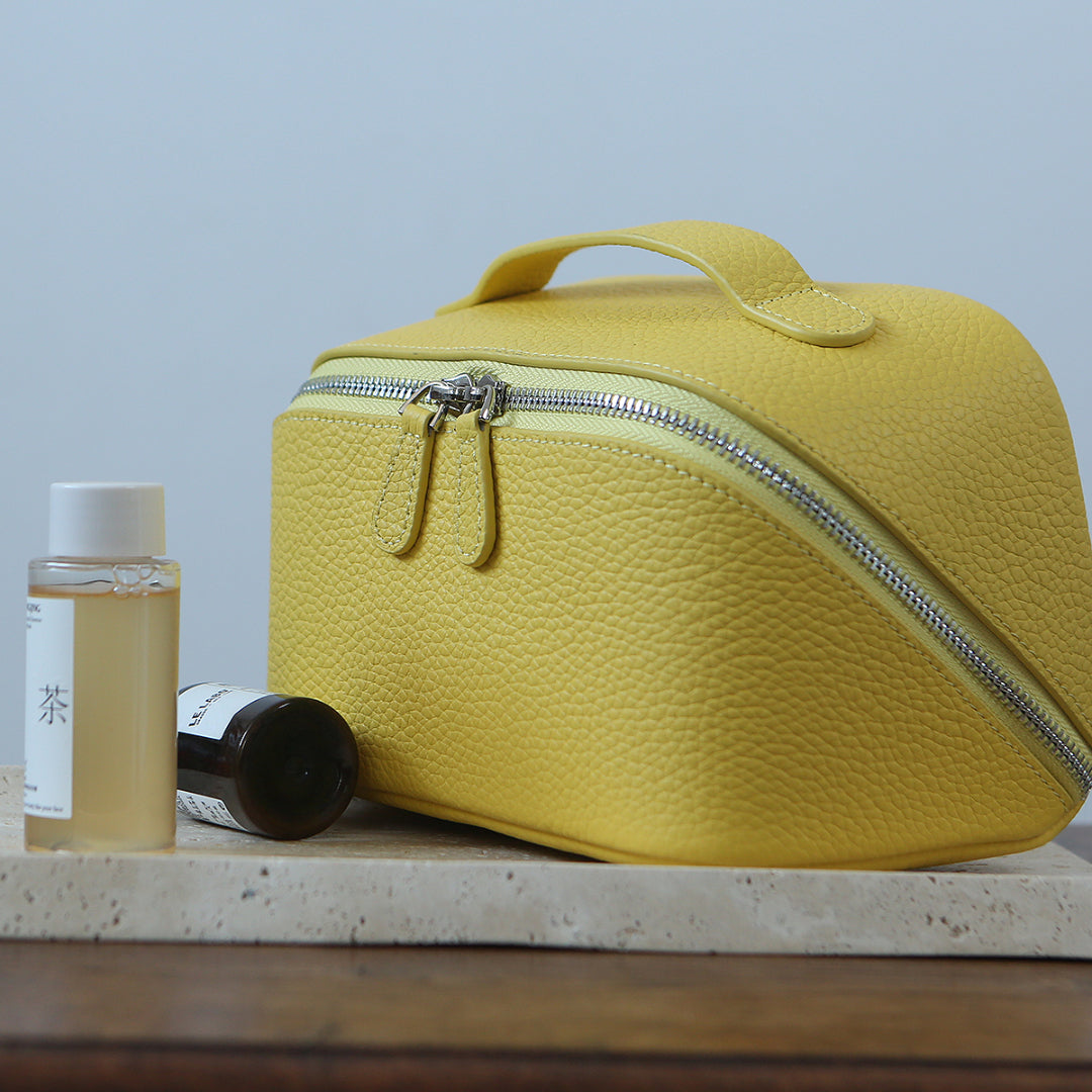 Leather Pillow Makeup Pouch