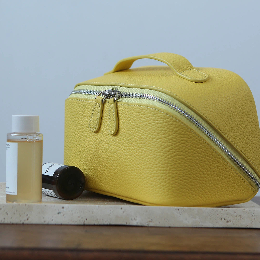 Leather Pillow Makeup Pouch