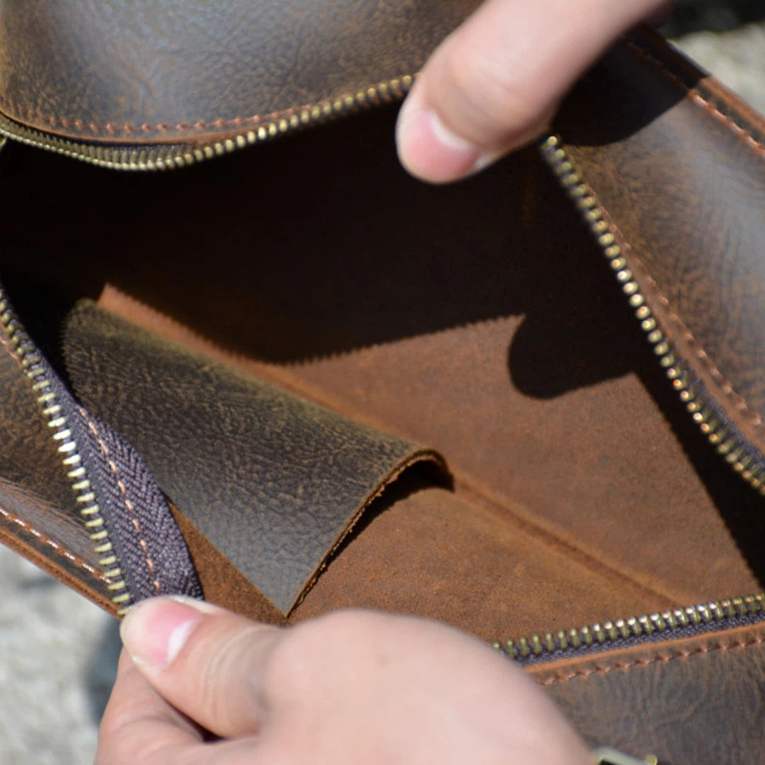 Leather Men's Washbag