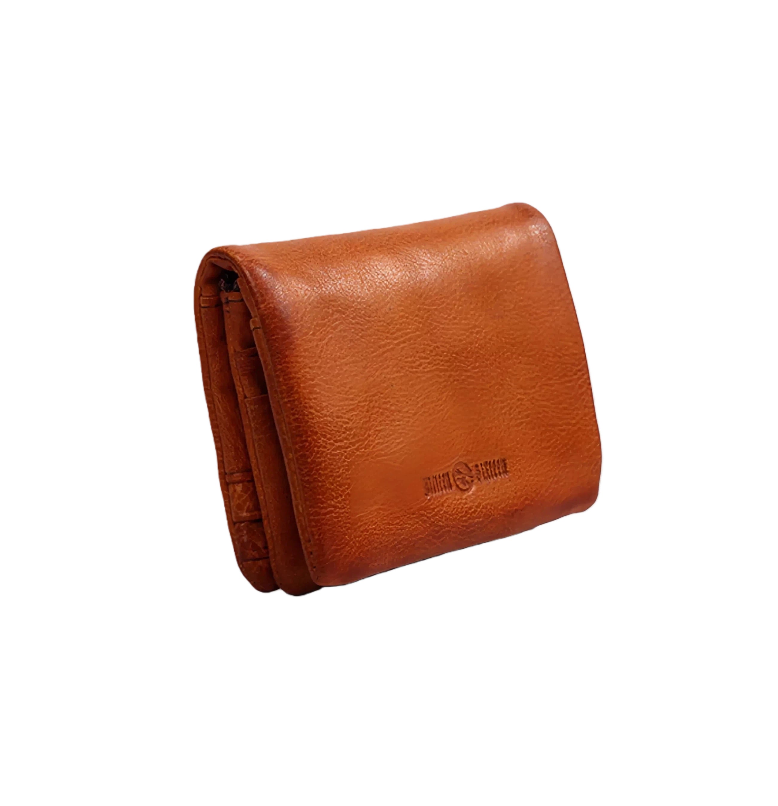 Compact Tri-Fold Leather Wallet for Men