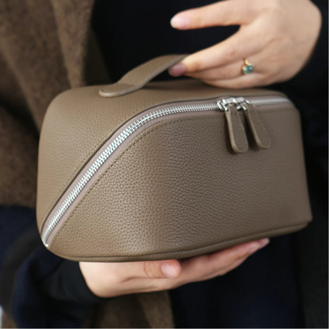 Leather Pillow Makeup Pouch