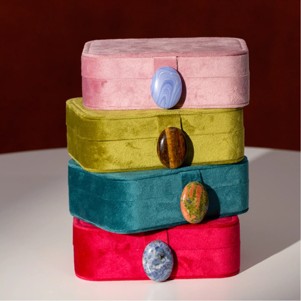 Velvet Pebble Jewellery Box