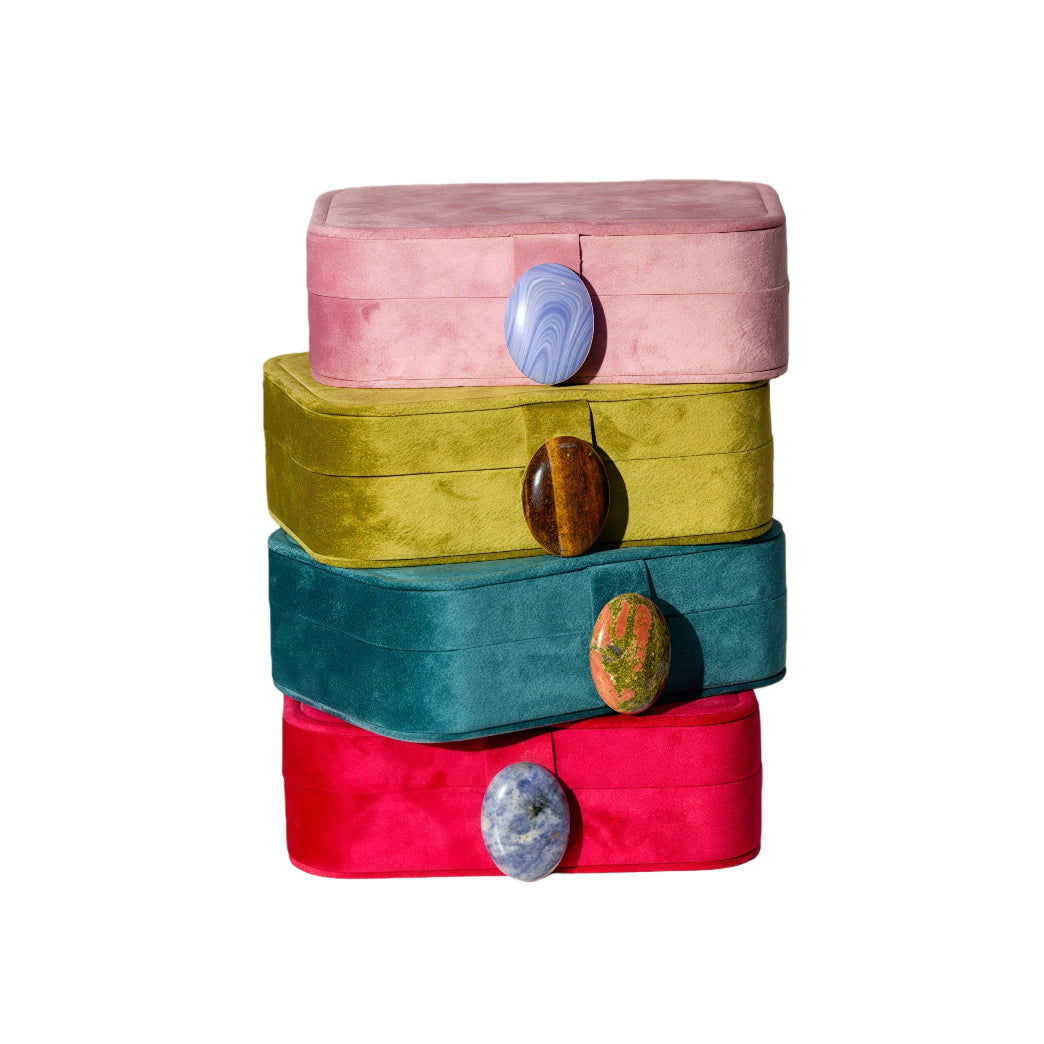 Velvet Pebble Jewellery Box