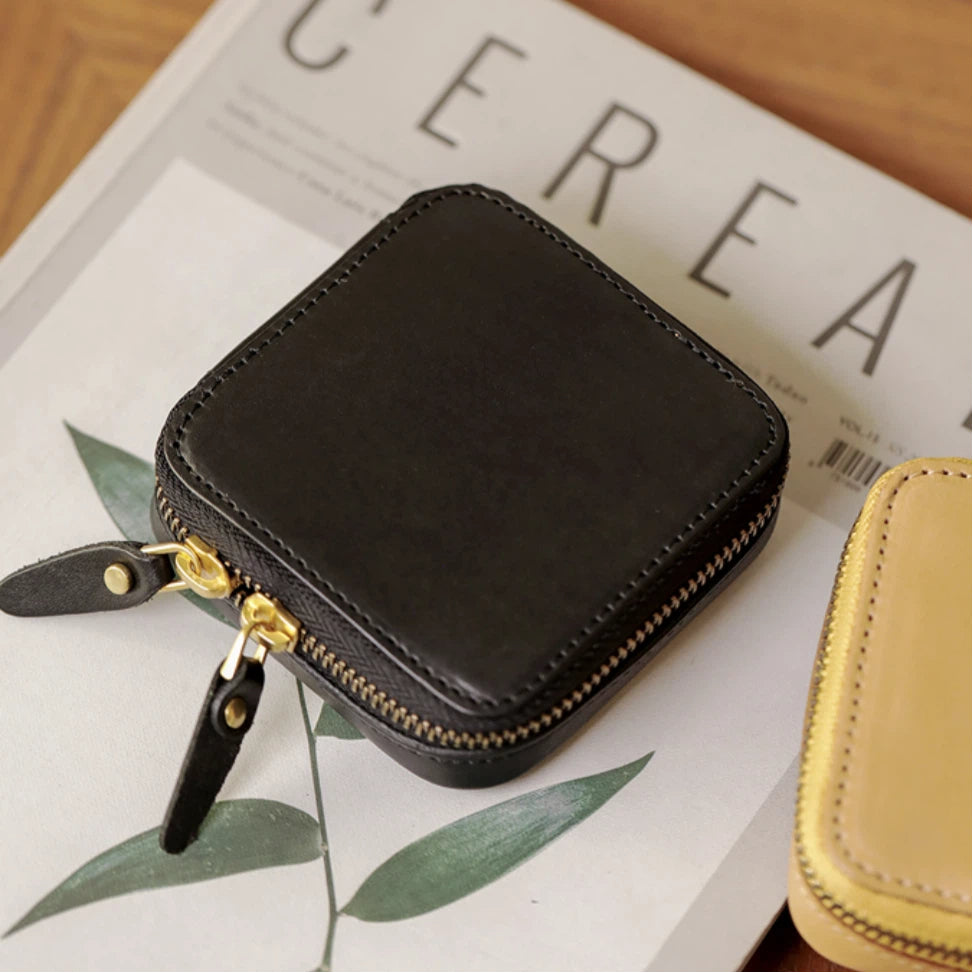 Compact Leather Jewellery Case