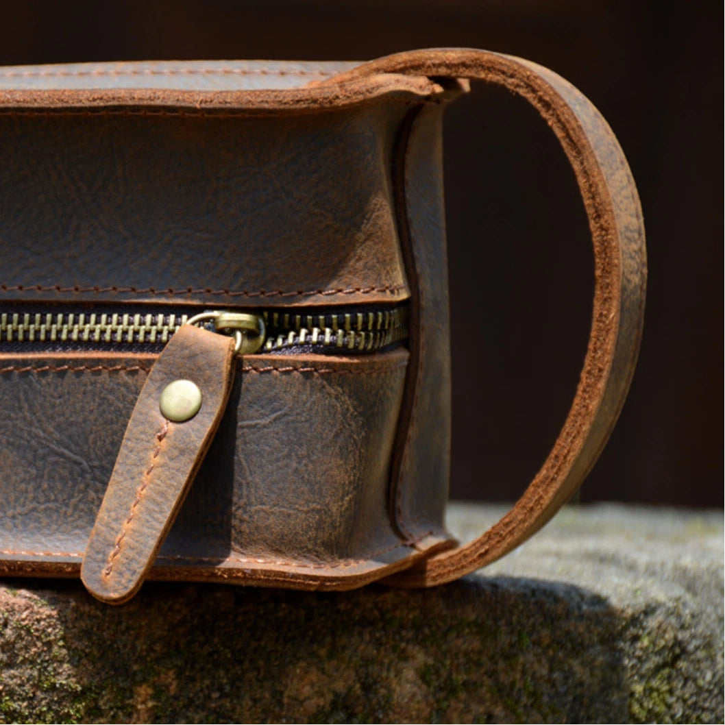 Leather Men's Washbag