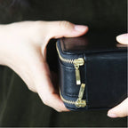 Double-Layer Leather Travel Jewellery Box