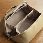 Leather Pillow-Fold Cosmetic Bag