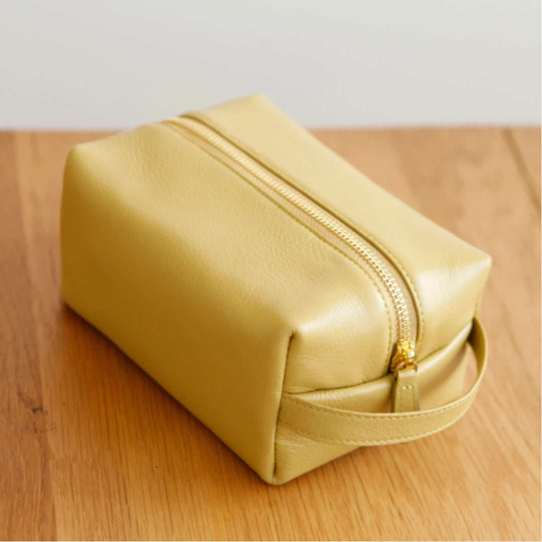 Slim Leather Portable Essentials Pouch