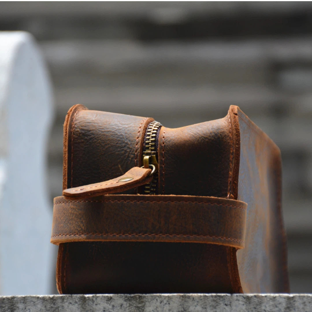 Leather Men's Washbag