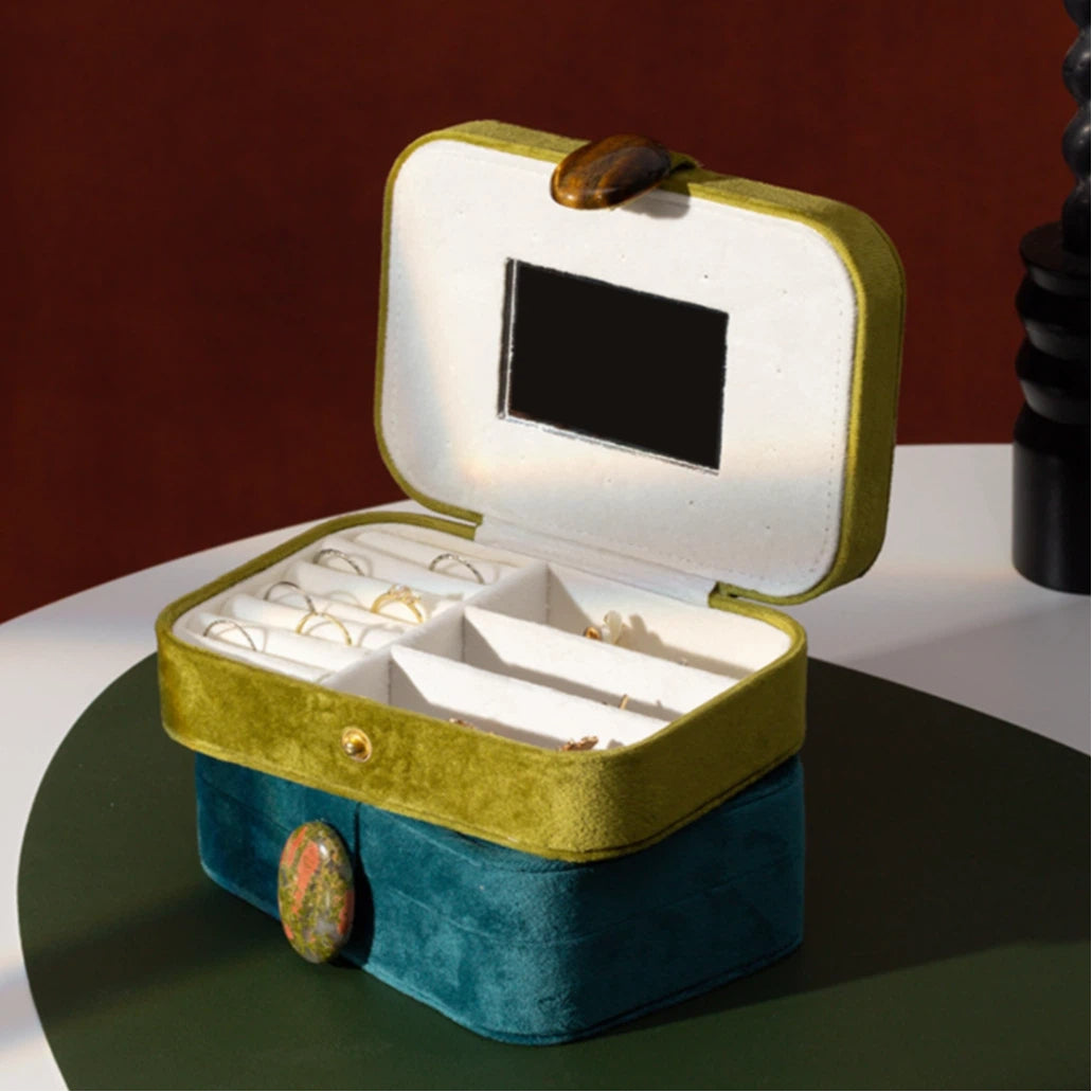 Velvet Pebble Jewellery Box