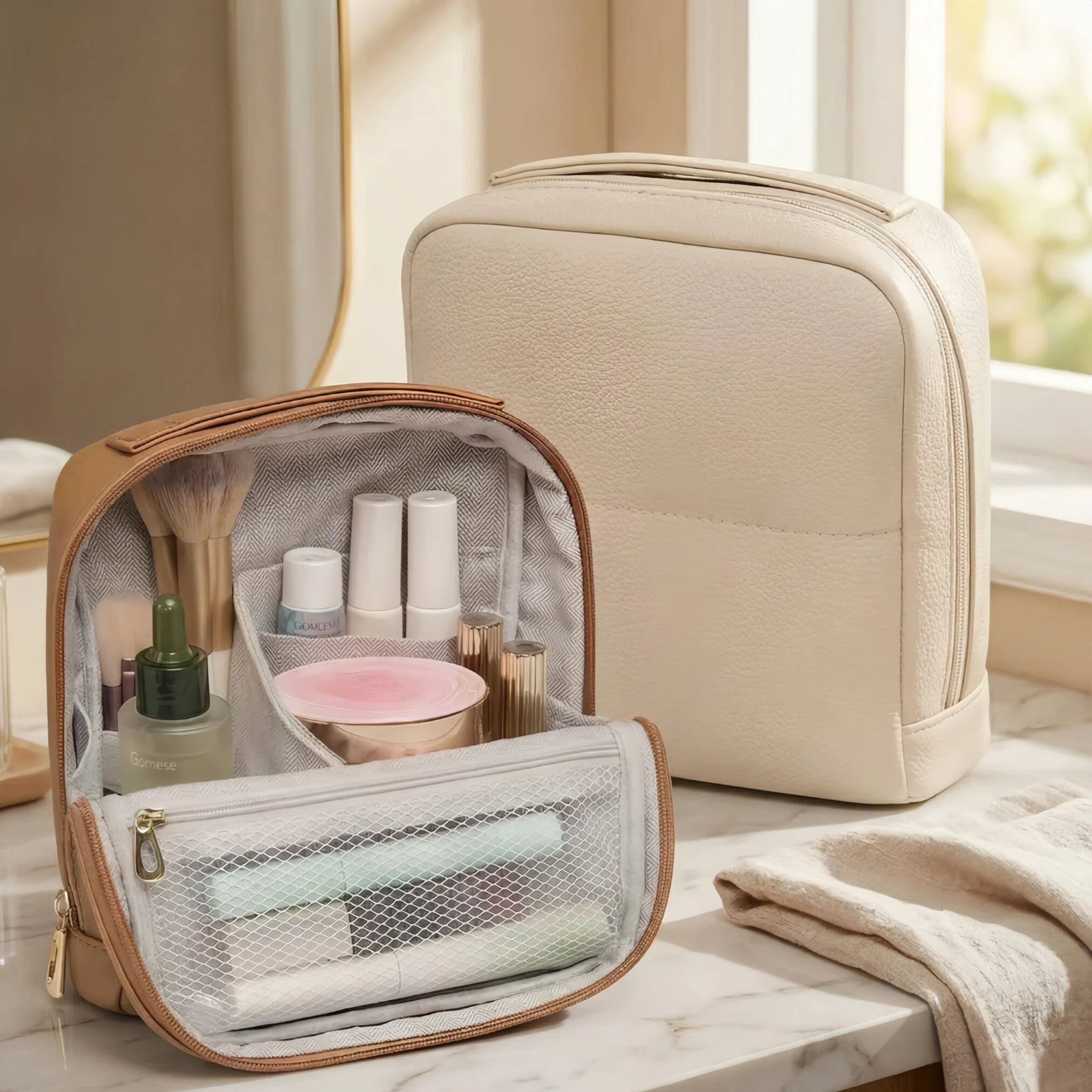 Slim Upright Cosmetic Bag