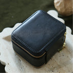 Double-Layer Leather Travel Jewellery Box