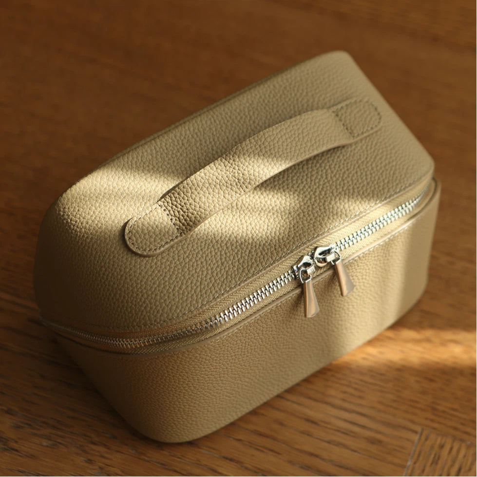 Leather Pillow Makeup Pouch