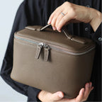 Leather Handheld Makeup Bag