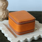 Double-Layer Leather Travel Jewellery Box