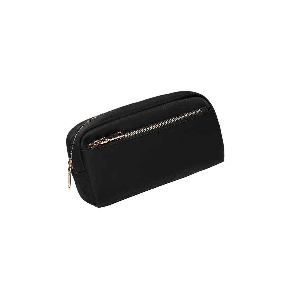Black Minimalist Multi-Pocket Pouch