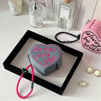 Heartbeat Denim Travel Jewellery Organiser