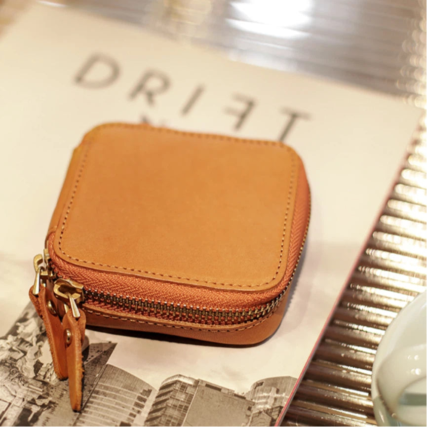 Compact Leather Jewellery Case