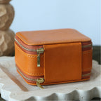Double-Layer Leather Travel Jewellery Box