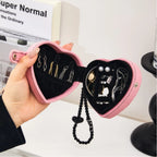 Heartbeat Denim Travel Jewellery Organiser
