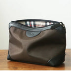 Minimalist Leather-Nylon Storage Pouch