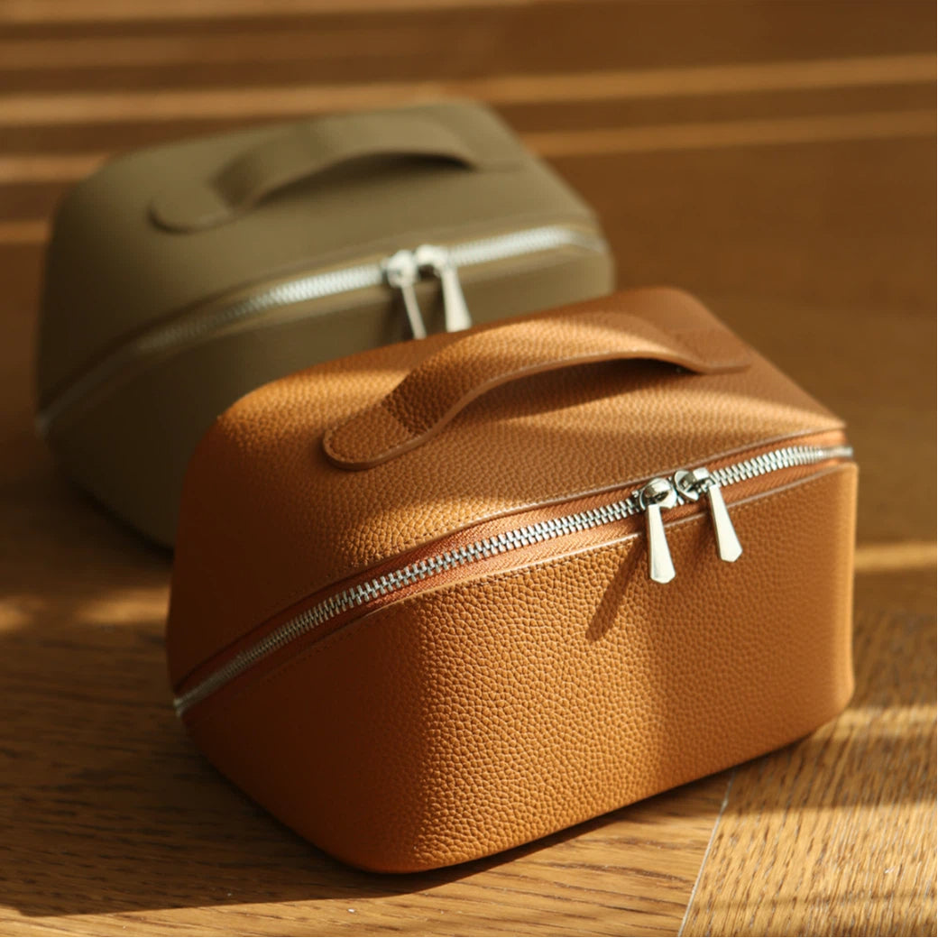 Leather Pillow Makeup Pouch