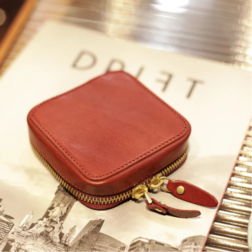 Compact Leather Jewellery Case