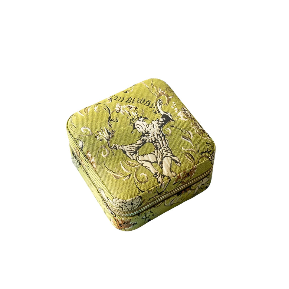 Botanical Jacquard Jewelry Case