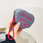 Heartbeat Denim Travel Jewellery Organiser