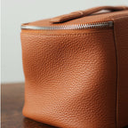 Leather Handheld Makeup Bag