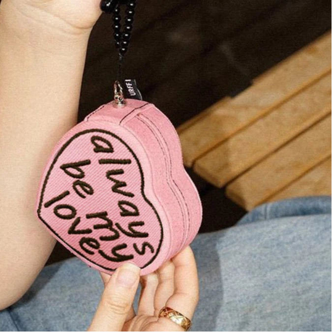 Heartbeat Denim Travel Jewellery Organiser