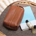 Slim Leather Portable Essentials Pouch