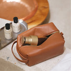 Slim Leather Portable Essentials Pouch