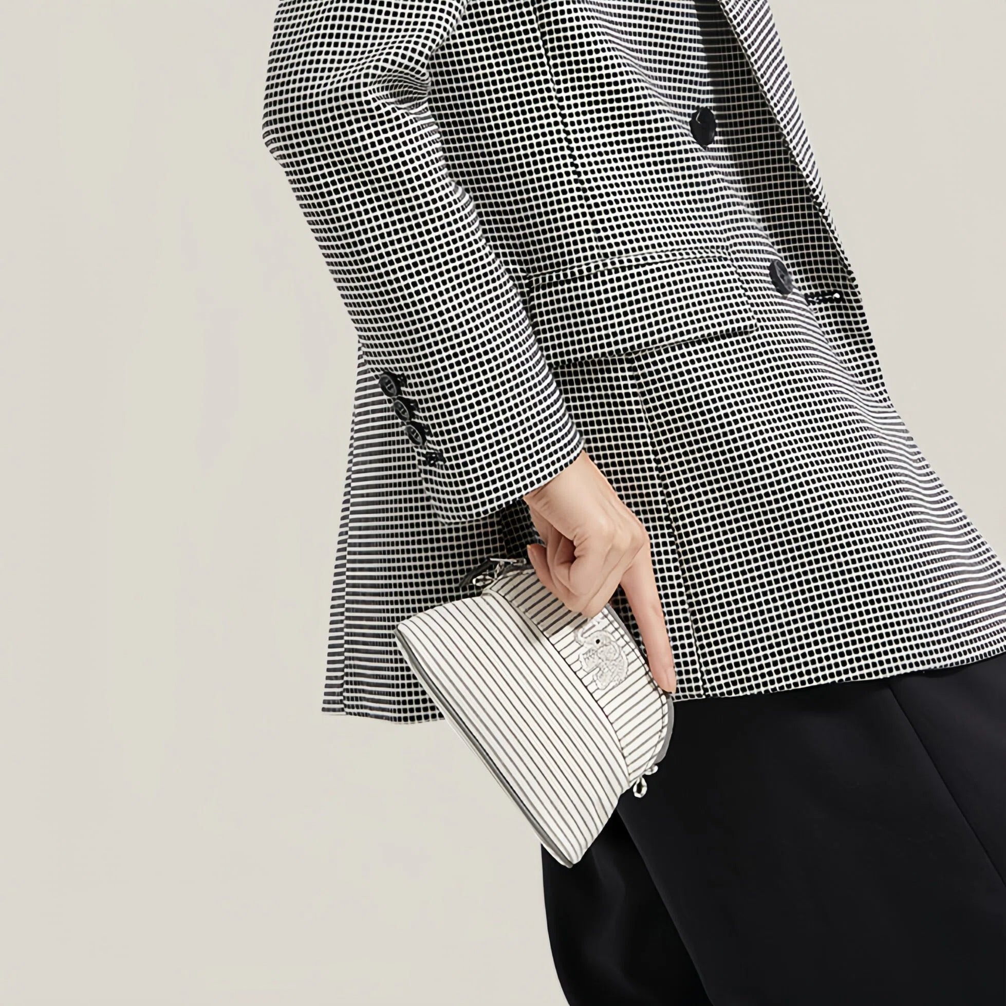 Embroidered Cotton Makeup Pouch