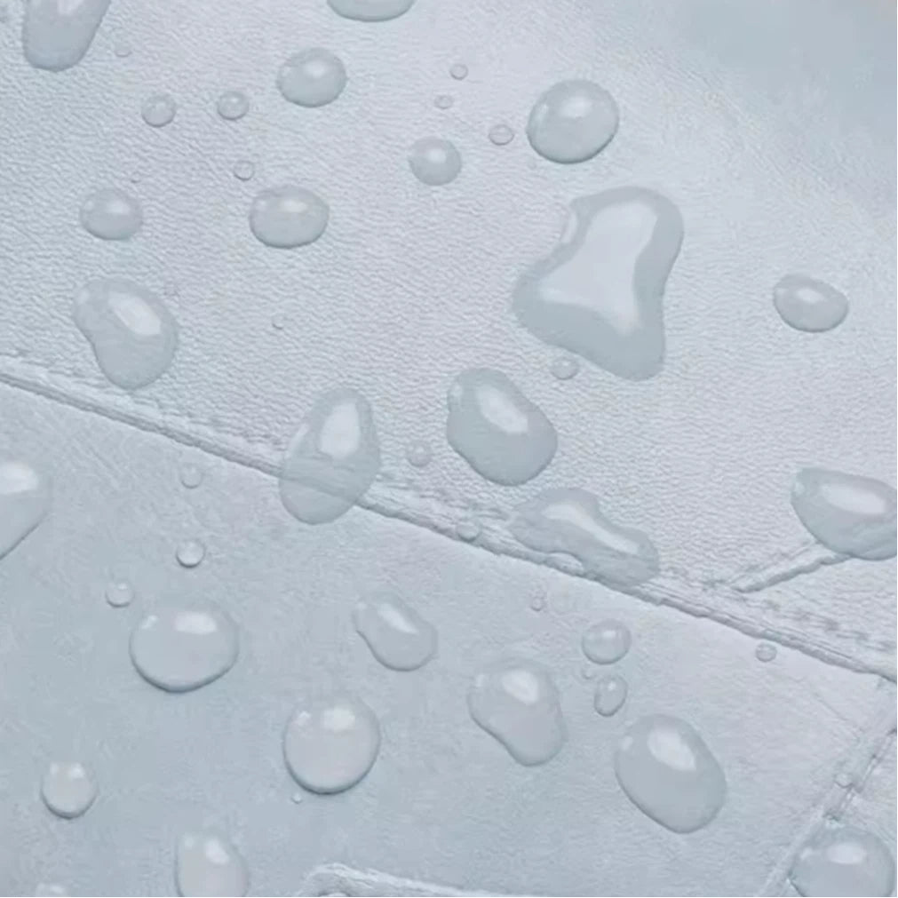 Small droplets of water on the water-repellent fabric