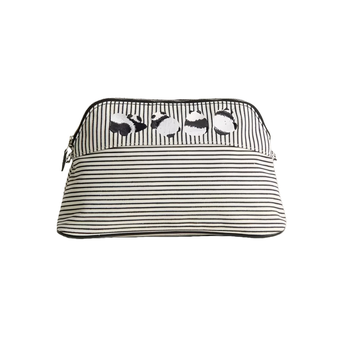 Embroidered Cotton Makeup Pouch