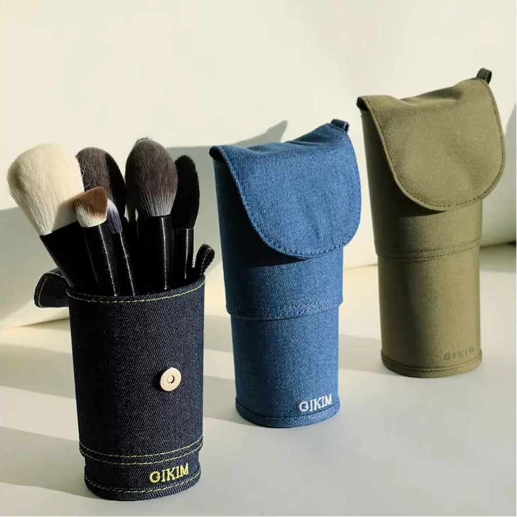 Denim Adjustable Makeup Brush Holder