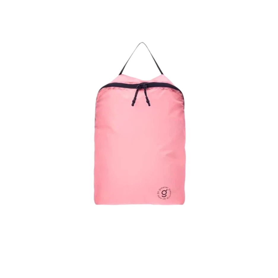 Pink travel bag on a white background