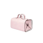 Pink makeup with a unique design on a white background