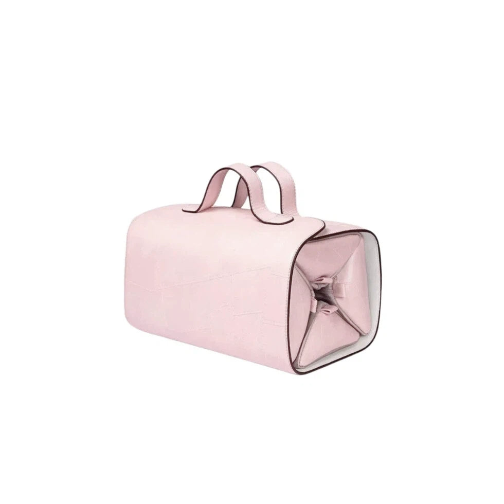 Pink makeup with a unique design on a white background