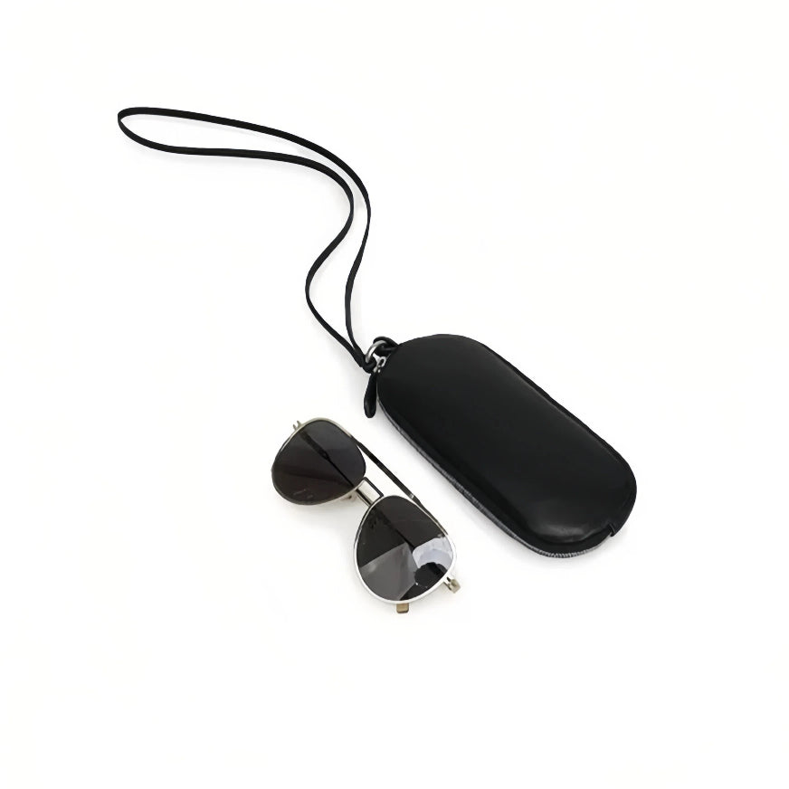 Soft Leather Open-Side Glasses Case