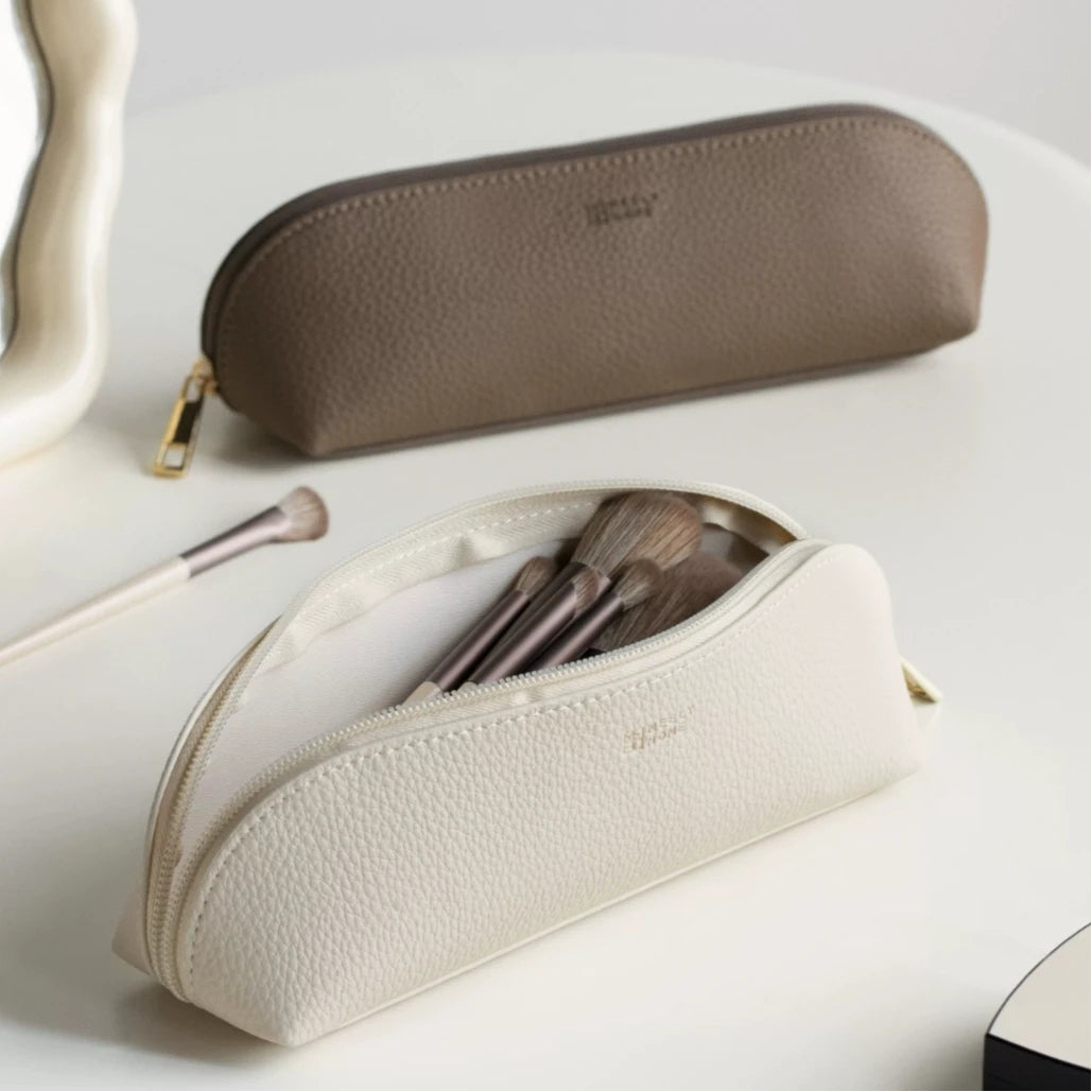Pebbled Makeup Brush Pouch