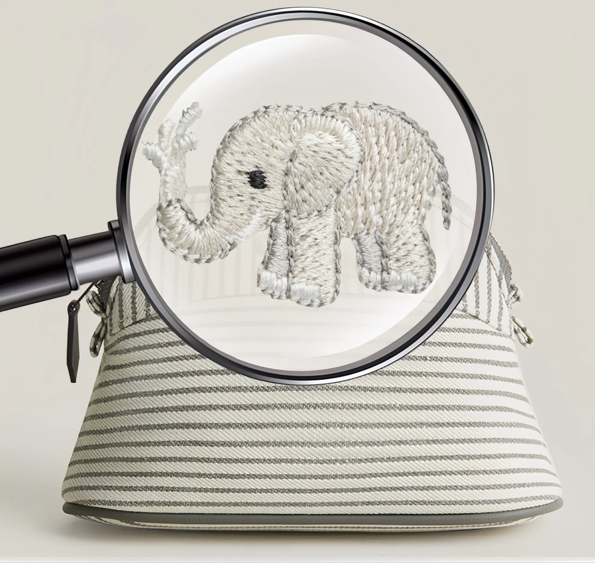 Embroidered Cotton Makeup Pouch