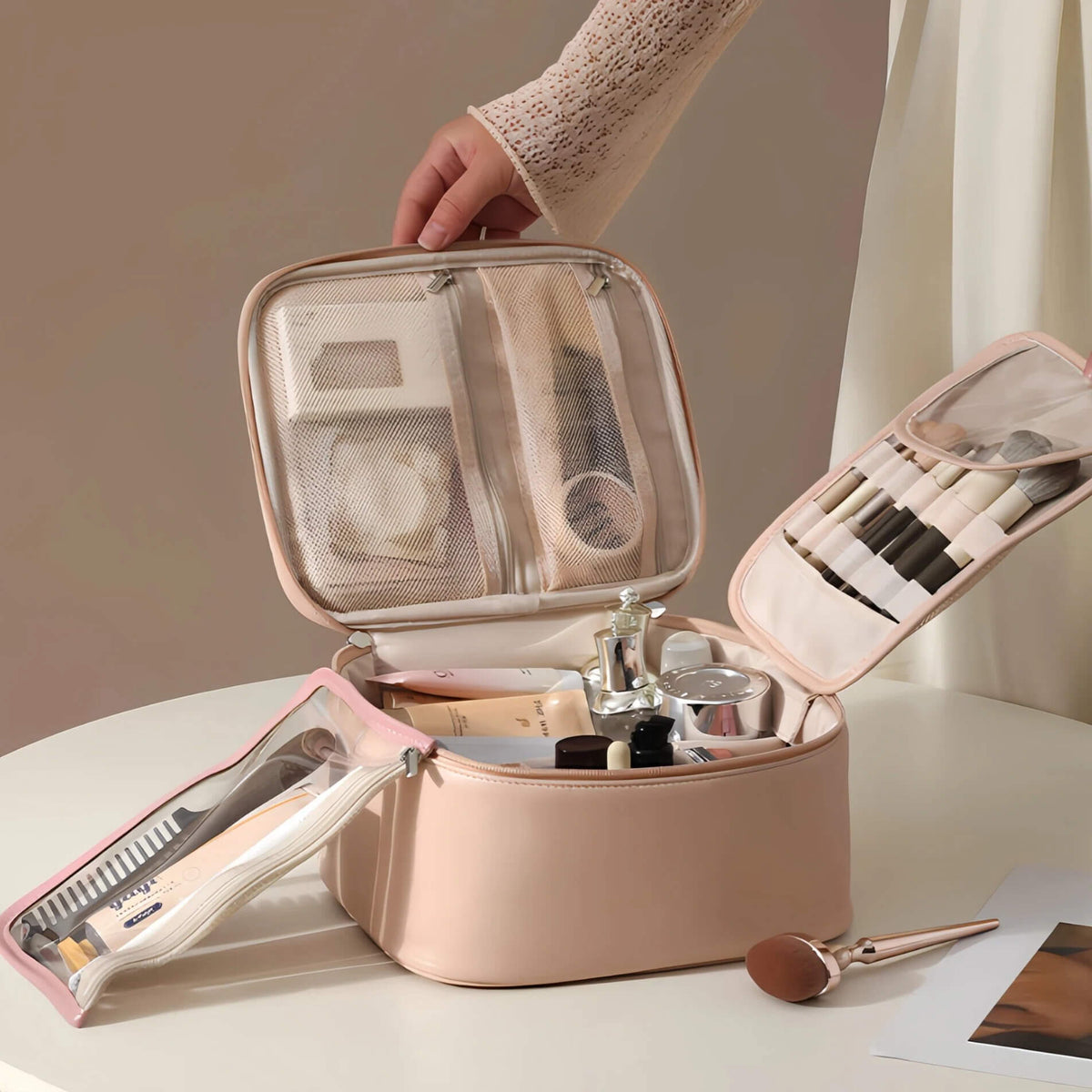Six-Section Makeup Organizer Bag