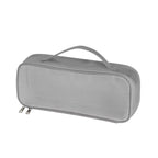 Grey hairdryer case on a white background