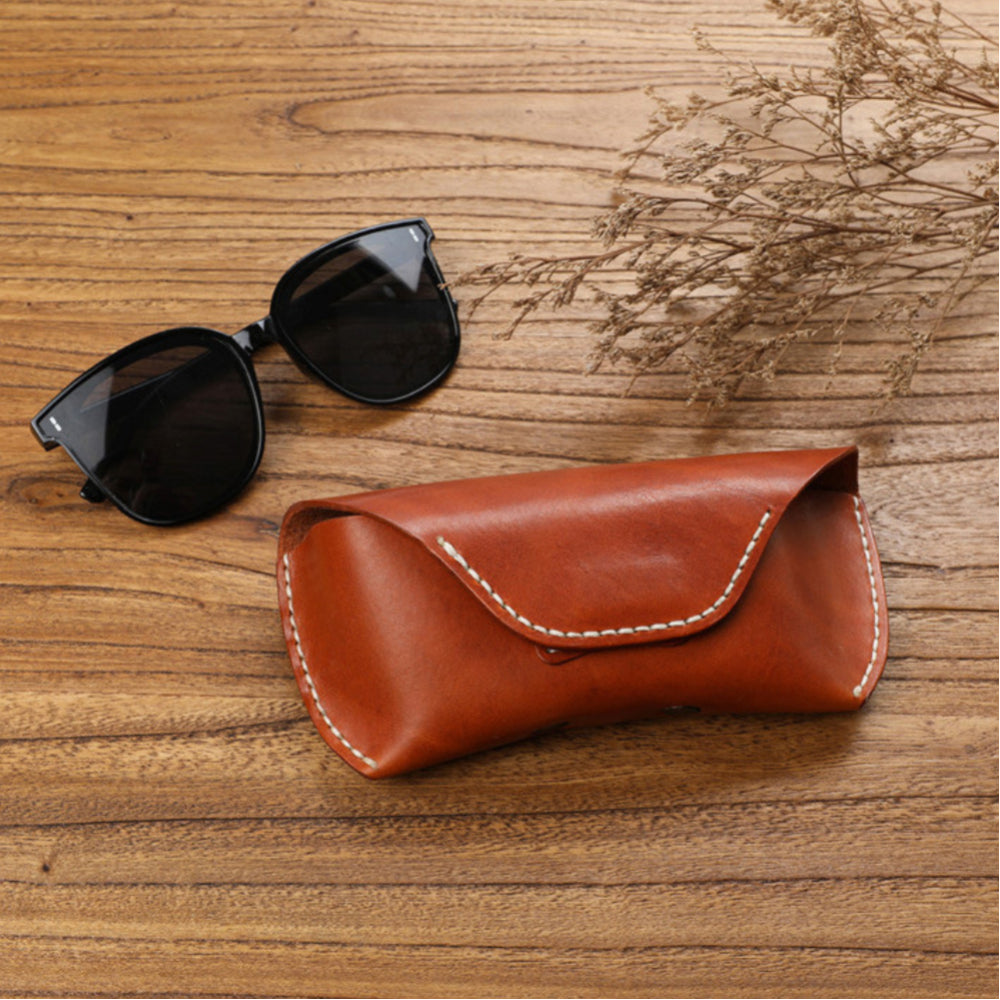 Magnetic Handcrafted Leather Glasses Case