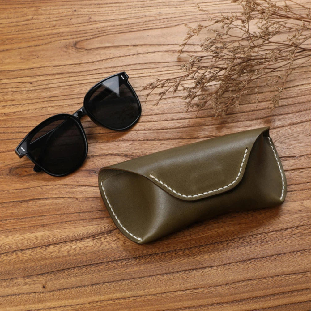 Magnetic Handcrafted Leather Glasses Case