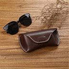 Magnetic Handcrafted Leather Glasses Case